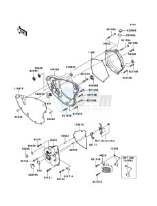 KX250F KX250T8F EU drawing Engine Cover(s)