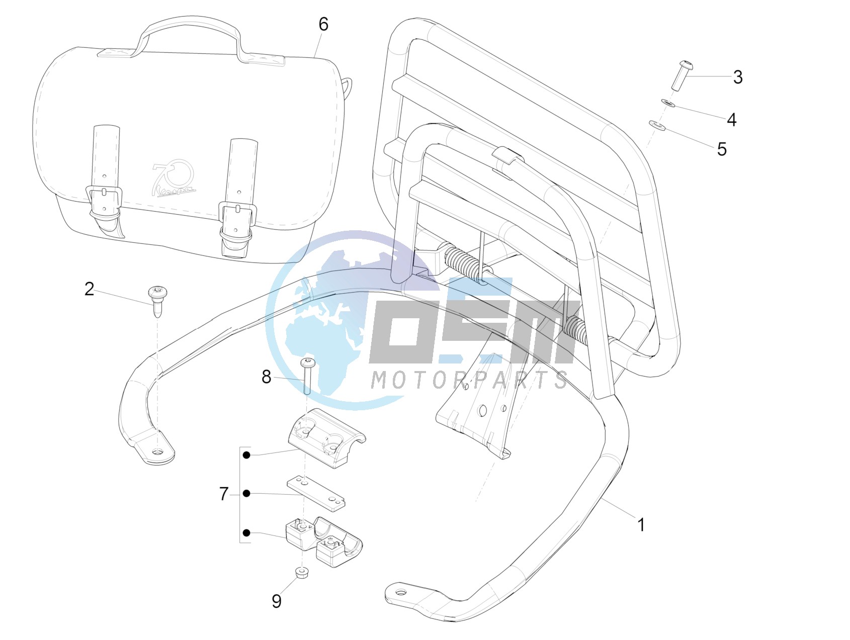 Rear luggage rack