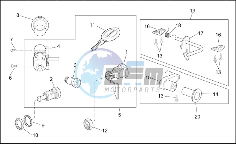 Lock hardware kit