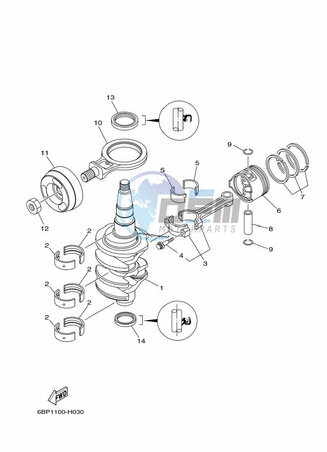 CRANKSHAFT--PISTON