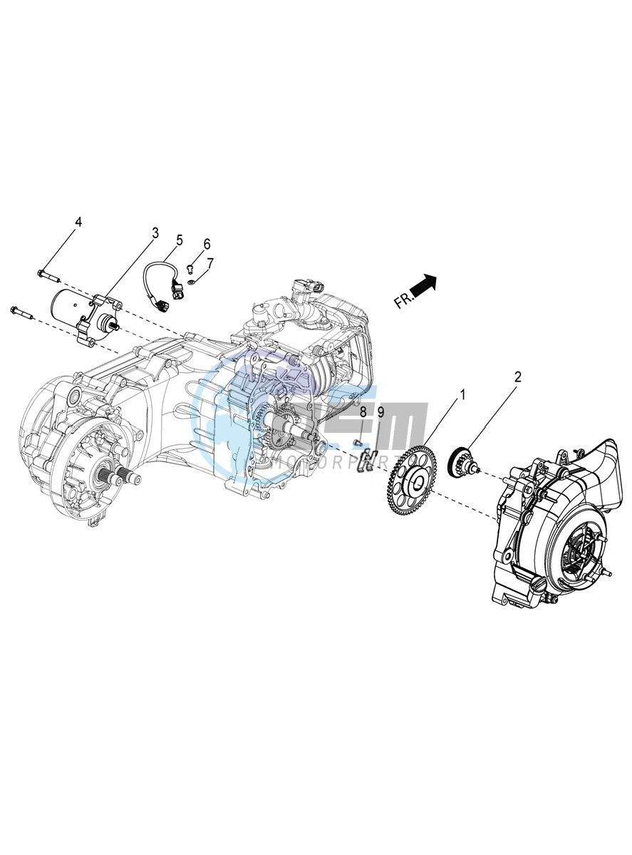 Starting motor