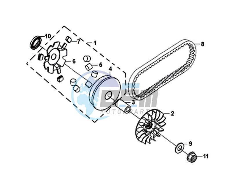 MOVABLE FLANGE / V-BELT