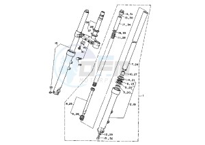 XV S VIRAGO 250 drawing FRONT FORK