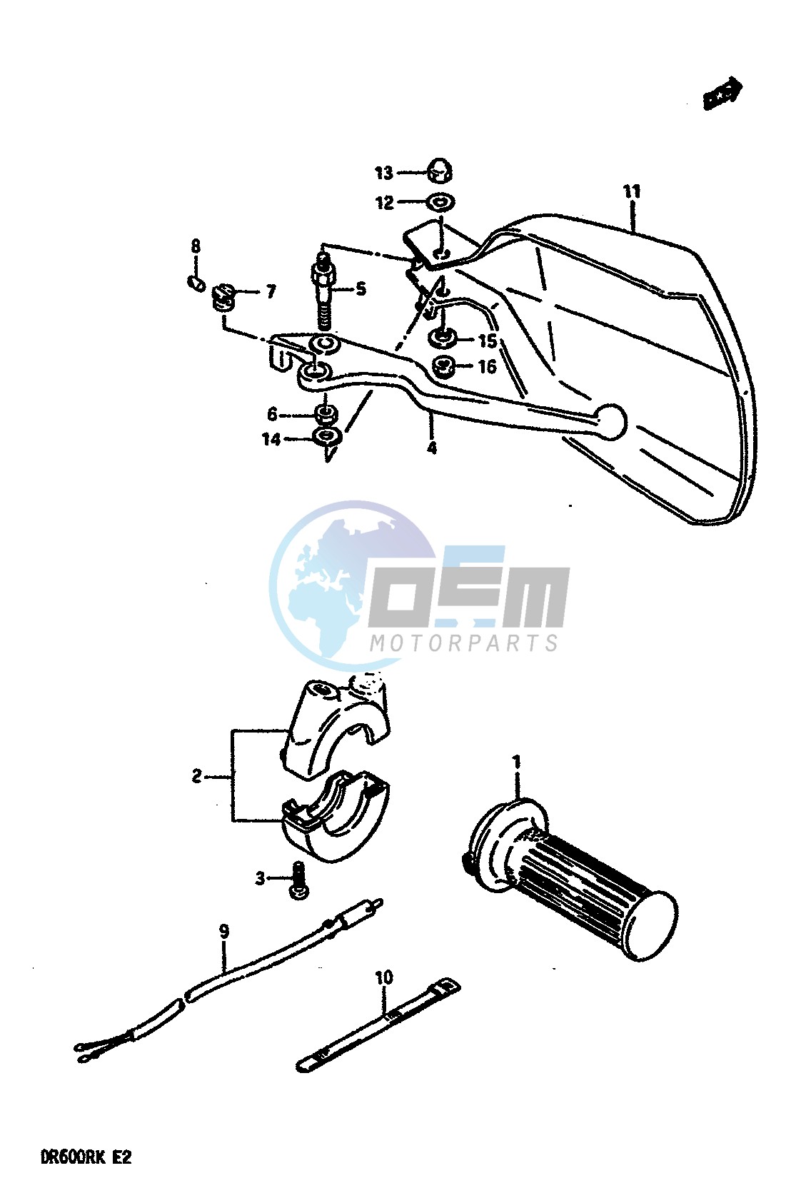 RIGHT HANDLE SWITCH (MODEL H J K)