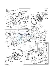 MULE 3010 DIESEL 4x4 KAF950-B3 EU drawing Rear Hub