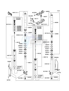 KX250F KX250W9F EU drawing Front Fork