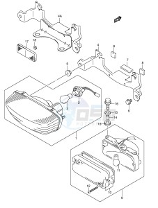 LT-F250 (E17) drawing REAR COMBINATION (LT-F250K4 E17,E24)