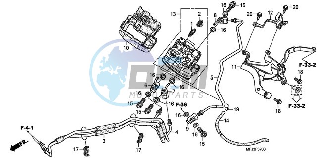 FRONT VALVE UNIT (CBR600RA)