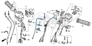 GL1500SE GOLDWING SE drawing SWITCH/CABLE (GL1500A)