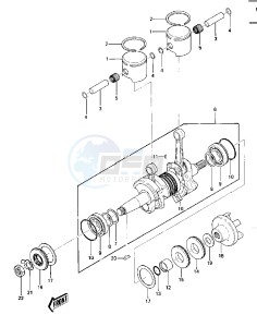 JS 440 A [JS440] (A6-A7) [JS440] drawing CRANKSHAFT_PISTONS -- 82-83 JS440-A6_A7- -