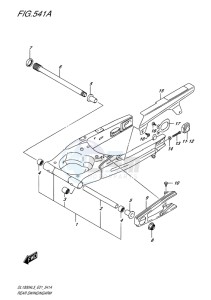 DL1000 ABS V-STROM EU drawing REAR SWINGINGARM