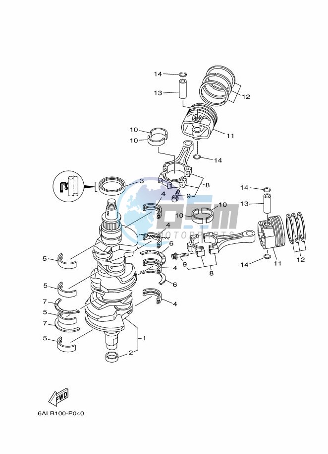 CRANKSHAFT--PISTON