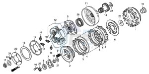 TRX420TE FOURTRAX ES drawing CLUTCH