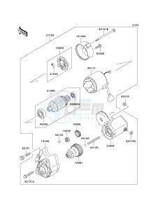 KAF 950 A [MULE 2510 DIESEL] (A1-A3) [MULE 2510 DIESEL] drawing STARTER MOTOR