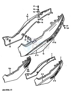 GSX-R750 (J-K-L) drawing FRAME COVER (MODEL J)