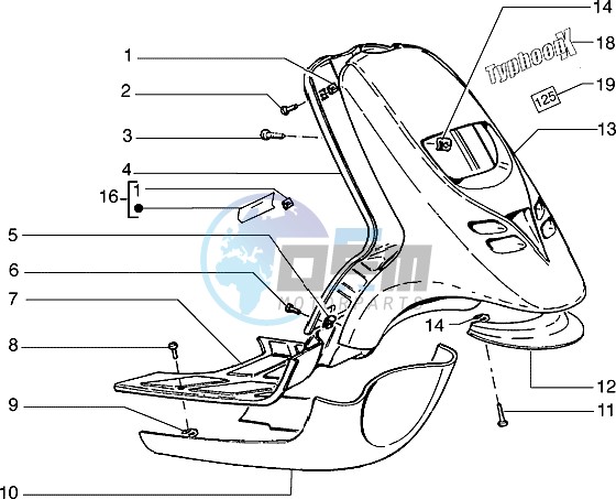 Front shield-Footboard-Spoiler