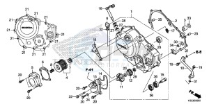 CBR250RAF CBR250RA Europe Direct - (ED) drawing RIGHT CRANKCASE COVER