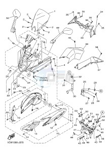 XJ6F ABS 600 DIVERSION F (ABS) (1DG3) drawing COWLING 1