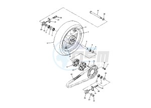 FZ6 600 drawing REAR WHEEL