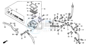 TRX300FW FOURTRAX 300 4X4 drawing FR. BRAKE MASTER CYLINDER (2)