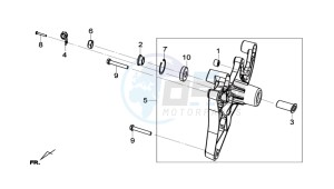 GTS 125I drawing REAR FORK - REAR SUSPENSION