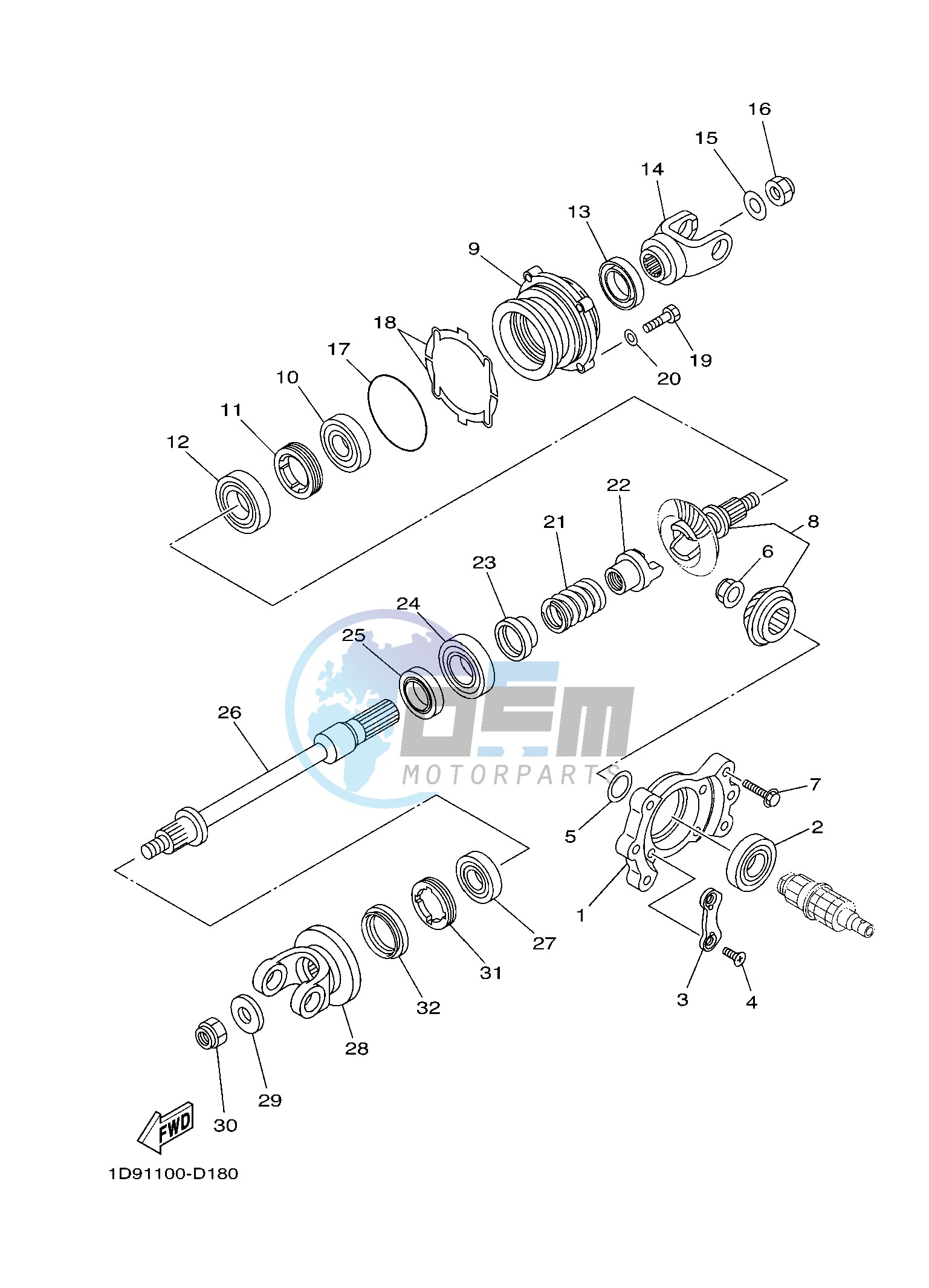 MIDDLE DRIVE GEAR