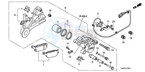 CB600FA39 Europe Direct - (ED / ABS ST 25K) drawing REAR BRAKE CALIPER (CB600FA/FA3)