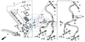 CB1300SA CB1300SUPERBOLD'OR drawing FR. BRAKE MASTER CYLINDER (CB1300/F/F1/S)