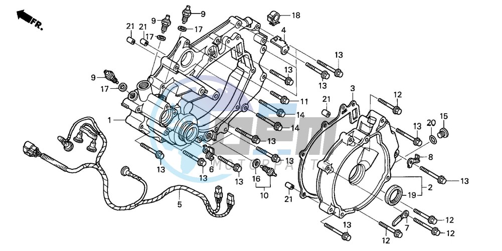 REAR CRANKCASE COVER