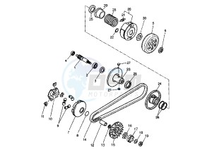 YQ AEROX 100 drawing CLUTCH