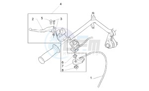 Scarabeo 50 2t (eng. Minarelli) drawing LH Controls