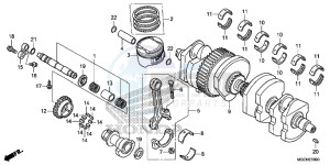 CB1100NAH UK - (E) drawing CRANKSHAFT/ PI STON