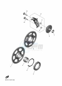 YZ450F (BHR6) drawing STARTER CLUTCH