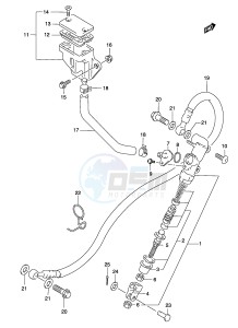 GS500 (P19) drawing REAR MASTER CYLINDER (MODEL K4)