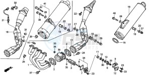 CBR900RR drawing EXHAUST MUFFLER