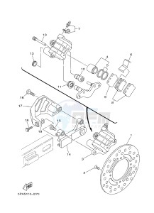 YZ85LW (1SND 1SNF 1SPD 1SPF) drawing REAR BRAKE CALIPER