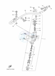 YZ250X (BF1V) drawing REAR MASTER CYLINDER