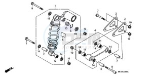 CBR600RR9 France - (F / CMF MME) drawing REAR CUSHION (CBR600RR)