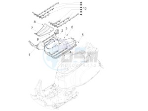 GTV 300 HPE SEI GIORNI IE E4 ABS (NAFTA) drawing Central cover - Footrests