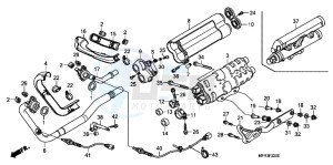 VT1300CXAB drawing EXHAUST MUFFLER