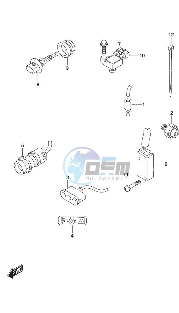 Sensor/Switch Tiller Handle w/Power Tilt