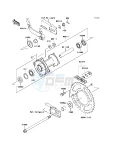 KX65 KX65A7F EU drawing Rear Hub