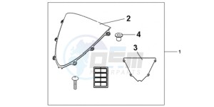 CBR1000RA9 Korea - (KO / ABS MME) drawing HIGH WIND SCREEN