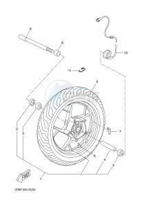 YPR125R XMAX 125 EVOLIS 125 (2DMF 2DMF) drawing FRONT WHEEL