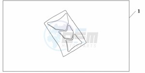 CBF600NA9 France - (F / ABS CMF) drawing TANK PAD HONDA WING LOGO