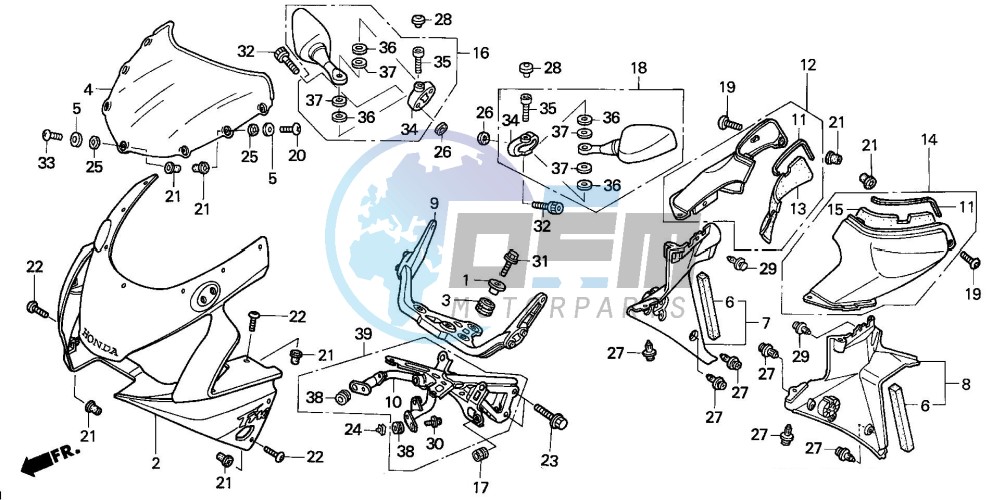 UPPER COWL (CBR900RR2,3)