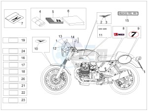 V7 Racer 750 USA-CND drawing Decal and plate set