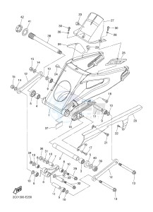 YZF-R6 600 R6 (2CXH) drawing REAR ARM