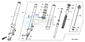 CB600FA9 Spain - (SP / ABS) drawing FRONT FORK