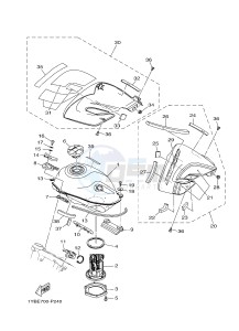 XT250 XT250F SEROW (1YBE) drawing FUEL TANK